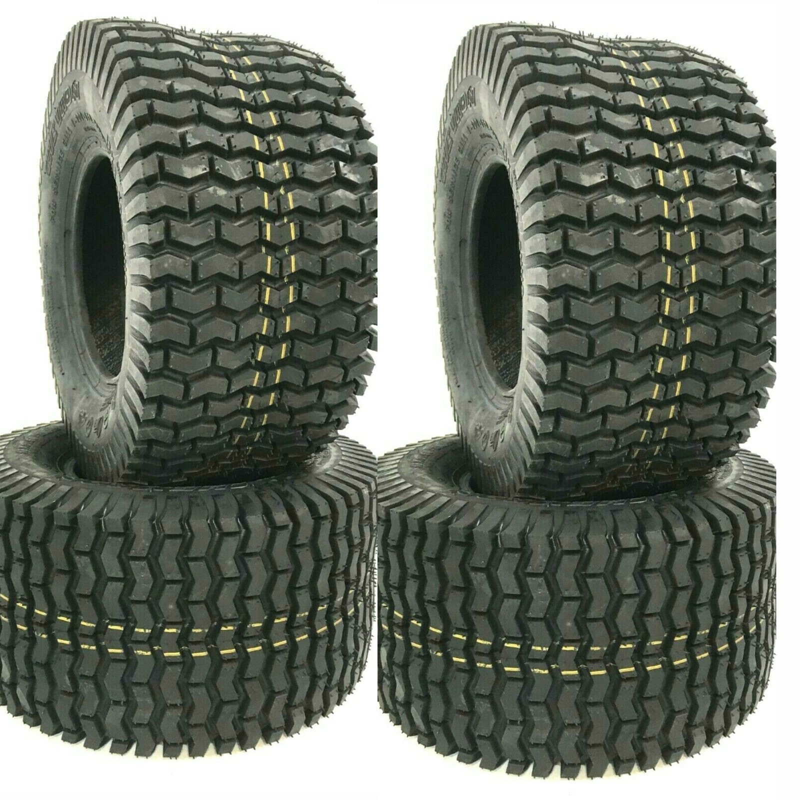 Four New 18x8.508 Lawn Mower Golf Cart Turf Tires Chevron D265 4 Ply