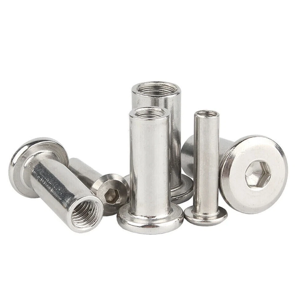 Hülsenmuttern mit Flachkopf Innensechskant Edelstahl M2 M3 M4 M5 M6 - M10 - Bild 4 von 4