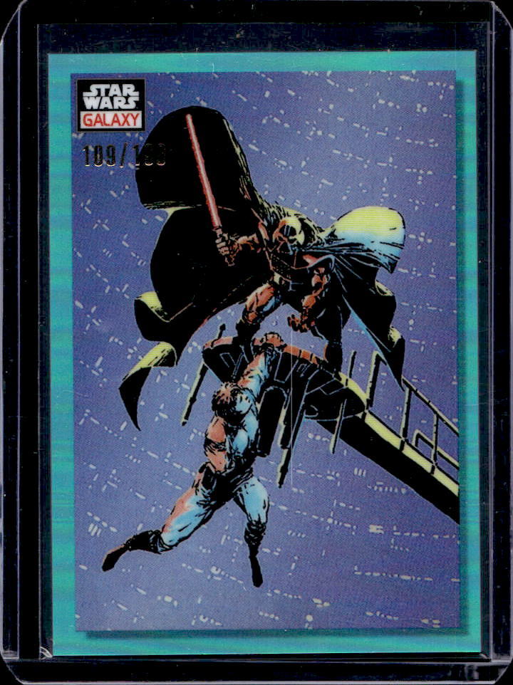 2023 Topps Chrome Star Wars Galaxy Luke in Peril! SN199 Aqua Refractor #/199 #1