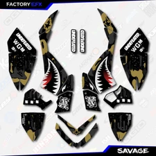 Black & Gold Savage Camo Racing Graphics kit fits 06-08 Polaris Outlaw 450 525