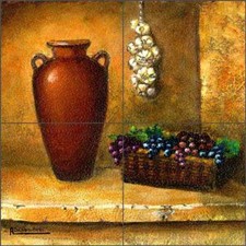 Pottery Tile Backsplash Di Chiara Tuscan Art ADCH019