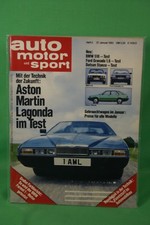 AMS 2/82 Aston Martin Lagonda BMW 518 Ford Granada Peugeot 505 BMW R 100 R100 CS