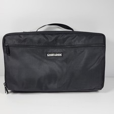 Vintage Black Case Logic Cassette Holder Organizer Bag w/ Strap, Holds 30 Tapes