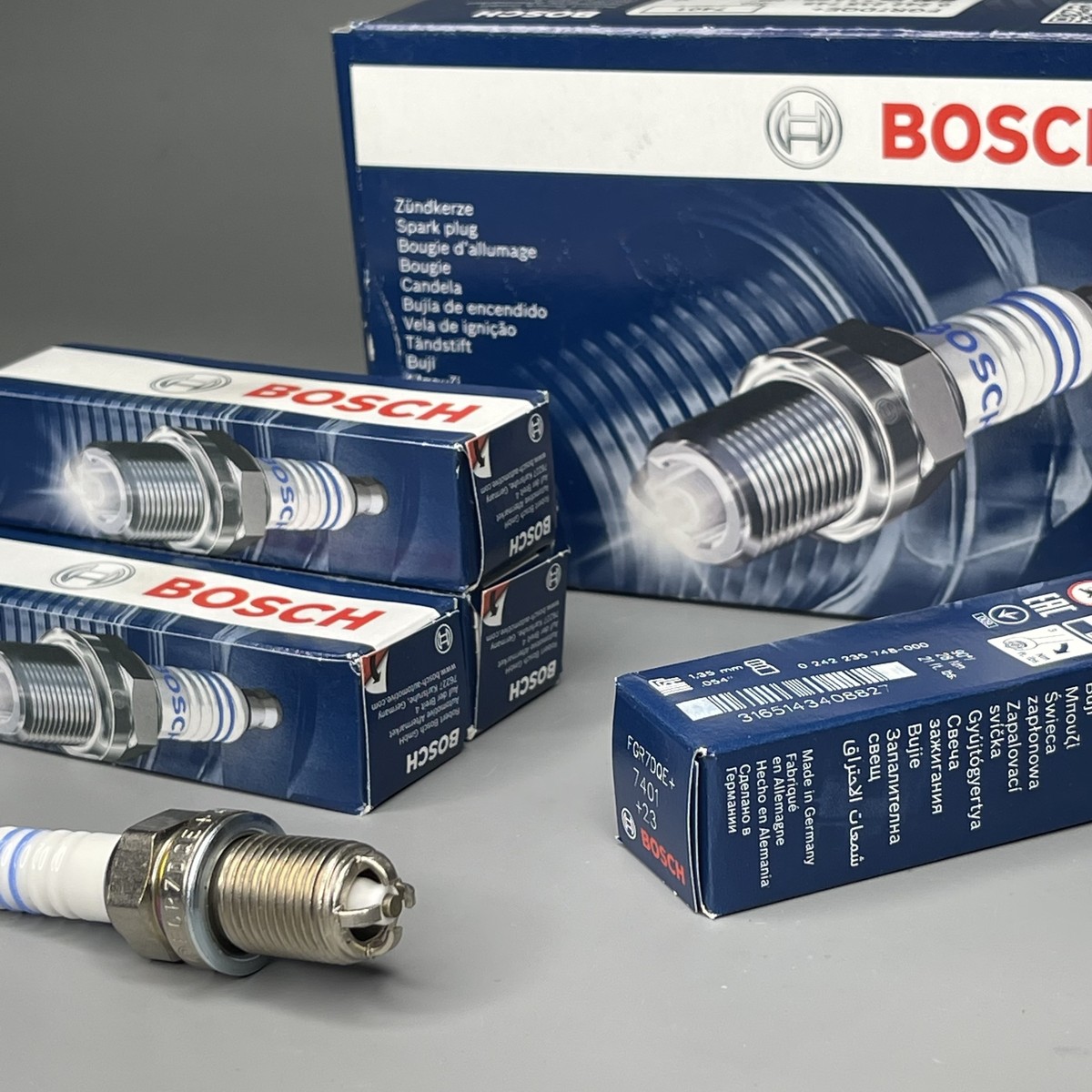 Bosch Nickel Spark Plug 7401 5PCS For AUDI A4 A6 S4 PEUGEOT