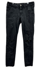 American Eagle Jeans Womens 4 Black 27x26 Jegging Straight Leg Cotton Denim