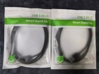 Lot of 2 - UGREEN Smart Digital Life USB 3.0A To C Port Power Cable, Phone Charg