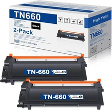 GATAPO®2PK High Yield TN660 Toner Cartridge for Brother MFC-L2700DW HL-L2300D 