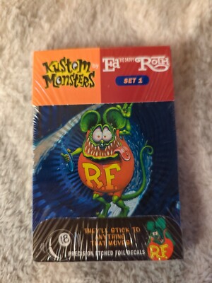 1998 ''RAT FINK KUSTOM MONSTERS'' 18 PIECE FOIL DECALS/STICKERS SET#1  SEALED