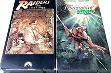 Raiders of the Lost Ark VHS 1989, Romancing the Stone VHS 1992