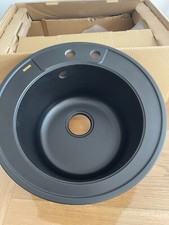 Quadron Morgan 210 Kitchen Black Sink,1-Chamber Basin,Diameter 51cmxH22cm