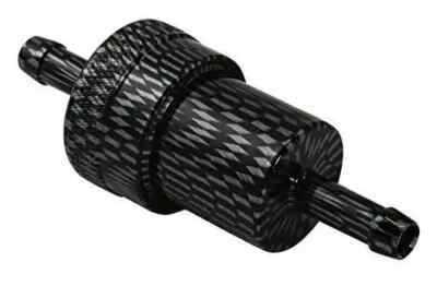 #ad #ad Open Box Bike Tek Carbon Look Custom Fuel Filter 1 4quot; 6MM Inlet Outlet $9.74