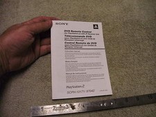 Sony DVD Remote Control  Playstation 2 with IR Instruction Manual