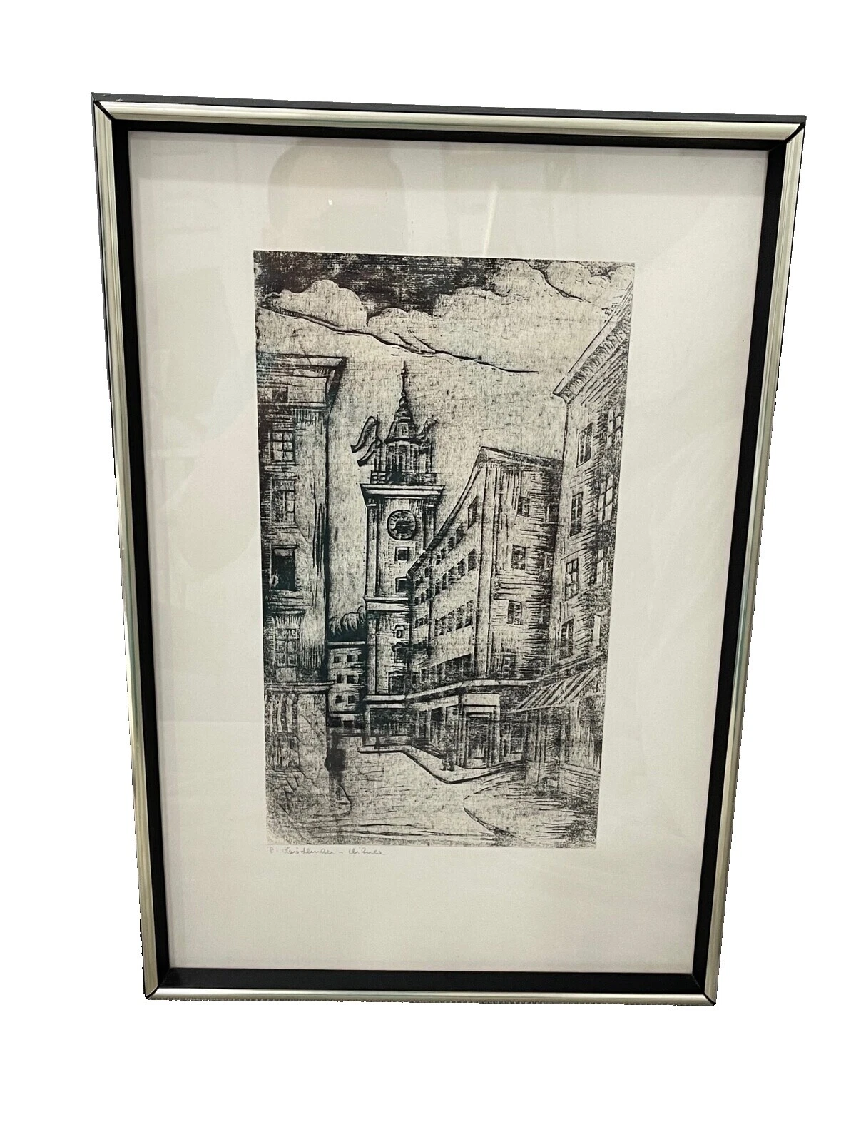 Realismo dibujos de arte paisajes urbanos de carbón