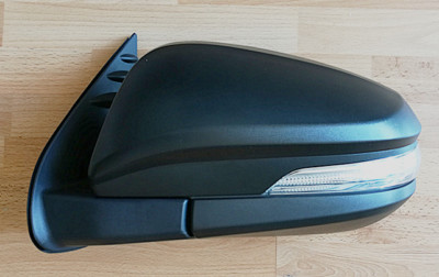 NEW Left Mirror for Toyota Hilux Workmate 09/2015- Matte Black Auto Fold 7 Pins