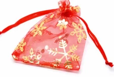 Organza Gift Bags Snowflake YOUR CHOICE OF 4 COLORS Wedding 9x12cm Lot of 50