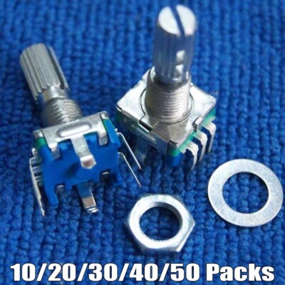10/20/30/40/50pcs Rotary Encoder w/switch EC11 Audio Digital Potentiometer 20mm
