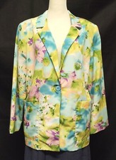 Vintage BFA Classics Floral Print Jacket Blazer Multicolor Size M Petite