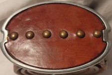 Gap Brown Leather Belt Leather Covered Buckle 146159 Italy