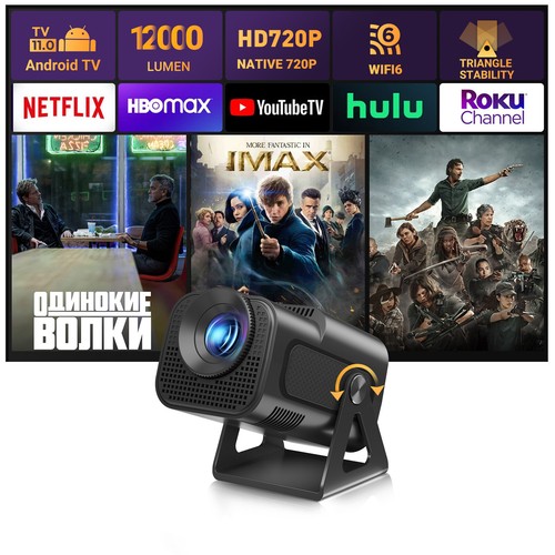 12000 LMS LED Projector 4k 1080p Mini Beamer Home Theater WiFi Bluetooth Android - Picture 22 of 33