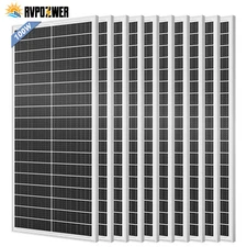 Rvpozwer 100W 200W 300W 400W 12V Mono Solar Panel 18BB Cell RV Home Off Grid RV