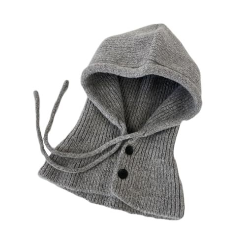 WITHMOONS Scarf Infinity Hood Winter Hat - Womens Neck Warmer Medium, Grey - Picture 3 of 4
