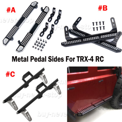 1Pair Alloy Metal CNC Anti-Skid Pedal Sides for 1/10 RC Crawler Trx4