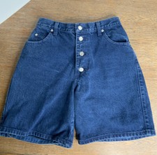 Vintage SASSON Paris New York High Rise Denim Shorts Mom Jeans 7/8 Button Fly