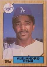 1987 Topps Alejandro Pena 787 Los Angeles Dodgers Near Mint MULTIPLE ERROR CARD