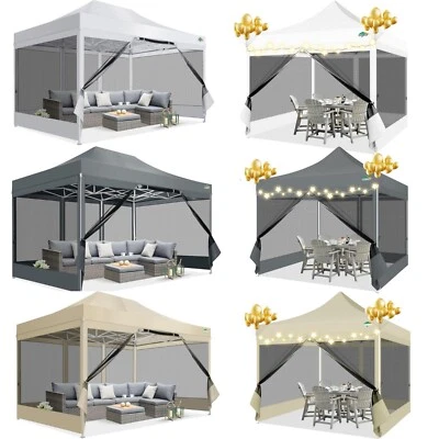 COBIZI Faltpavillon 3x3 3x4,5 Wasserdicht Anti-UV Gartenzelt Mesh-Seitenwänden