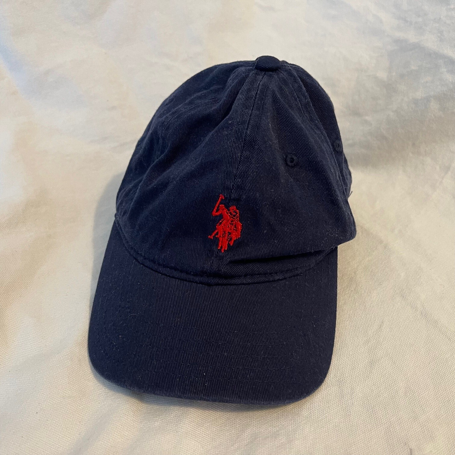 Polo US ASSN cinturino cappello cinturino posteriore blu rosso pony taglia unica cotone casual bambini sistema operativo
