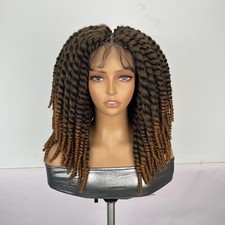 Kinky Twist Braided Synthetic Lace Front Wigs Senegal Twist Braid Wigs for Women