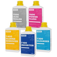 UK Radiators Trident Central Heating Additives Inhibit Seal Cleanse Flush Sludge