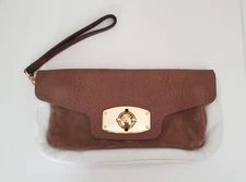 Furla Italy Genuine Women's Leather Wristlet Clutch Envelope Handbag Wallet