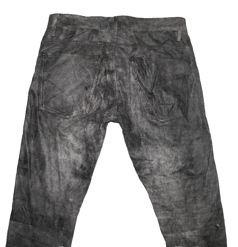 LEDERWERK FRANKFURT LEDERJEANS / Lederhose grau aus GLATTLEDER in Gr. W32 / L33 - Bild 4 von 4
