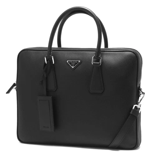 Prada Business Bag/Sac à bandoulière/Mallette Sac pour homme Saffiano Voyage Noir 2Ve368