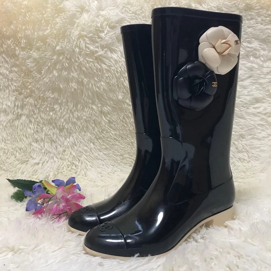 CHANEL Low 3/4 to 1 1/2 Inch Rain Boots for Women for sale | eBay