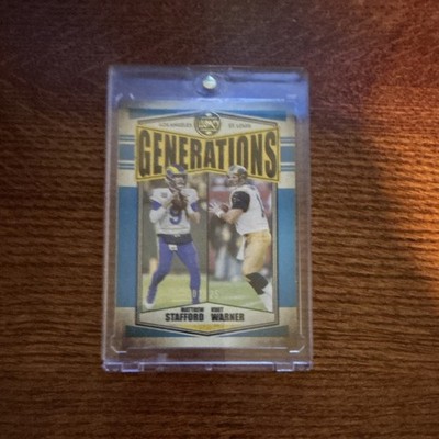 2022 Panini Legacy - Generations Matthew Stafford, Kurt Warner #G-6 Indigo /25