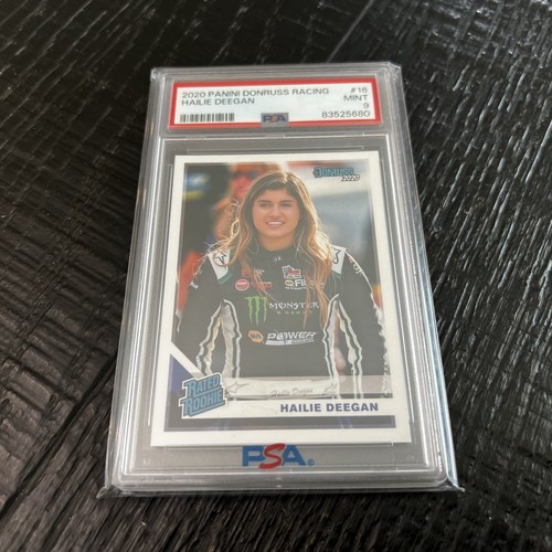 2020 Panini Donruss Racing Hailie Deegan Rated Rookie RC #16 PSA 9 Mint