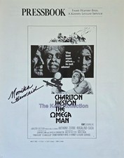 THE OMEGA MAN-Monika Henreid/Charlton Heston/Richard Matheson-Signed Pressbook