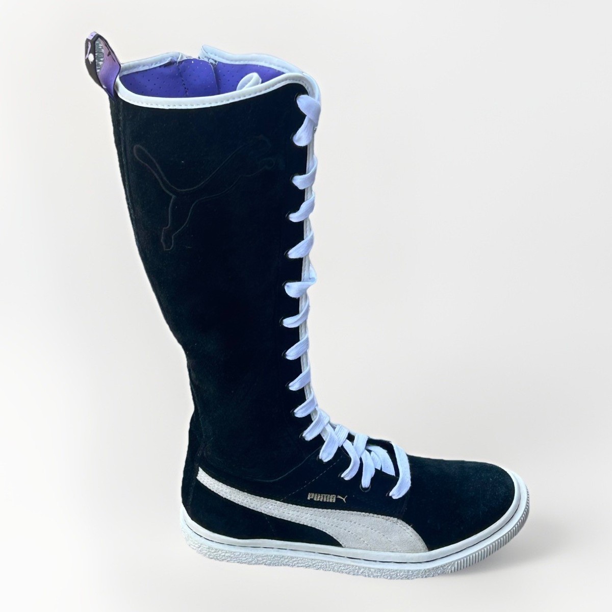Rare* Puma Dr. Clyde Knee-High Sneaker Boots Lace-Up Zip Speedcat