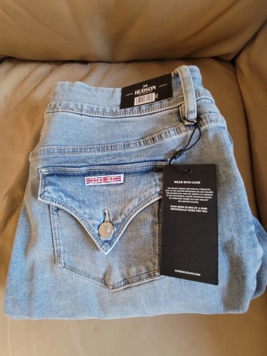 Hudson Women's Mid-Rise Straight Jeans, Icy Blue, Size 14/34 - Picture 1 of 1