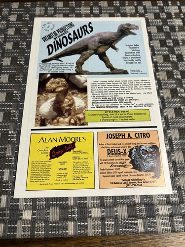 SR Bissette's Tyrant #1 (1994 Spiderbaby Grafix) T-Rex Dinosaur Comic - Picture 2 of 2