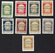 ITALIE,FIUME: Yv 132/140 1926,  Sur. Gouvernement Provisoire ,neufs **, Très Bea
