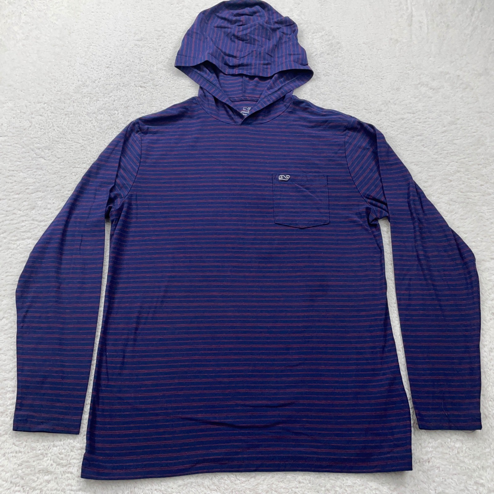 Vineyard Vines Edgartown T-Shirt Hoodie Striped Long Sleeve Kids XL