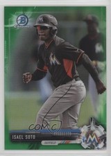 2017 Bowman Chrome Prospects Retail Green Refractor 26/99 Isael Soto #BCP129 1u6