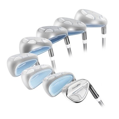 PowerBilt Golf Women's EX-550 Hybrid Iron Set (4-PW, SW), Graphite Ladies Flex