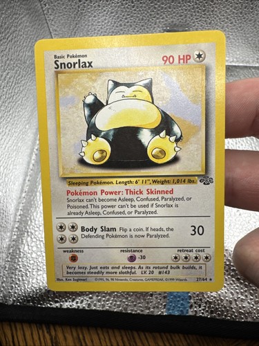 Snorlax 27/64 Jungle Regular Unlimited Non-holo Pokemon Card