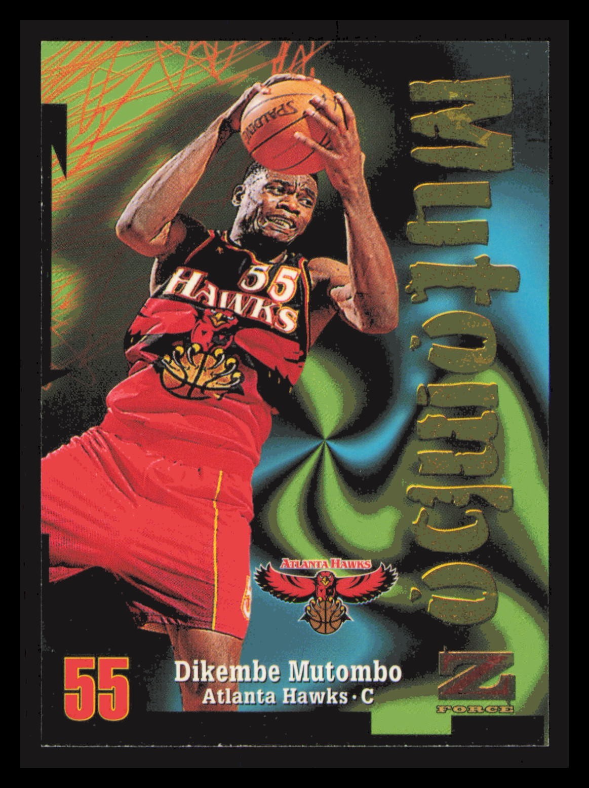 1997-98 SkyBox Z-Force #55 Dikembe Mutombo Atlanta Hawks