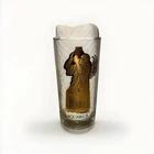 VTG Anchor Hocking Gold Aquarius zodiac MCM highball Glass