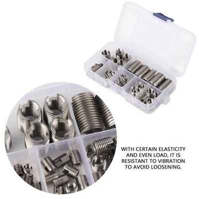Thread Repair Kit 50pcs Stainless Steel Inserts for Plastic Copper Materials